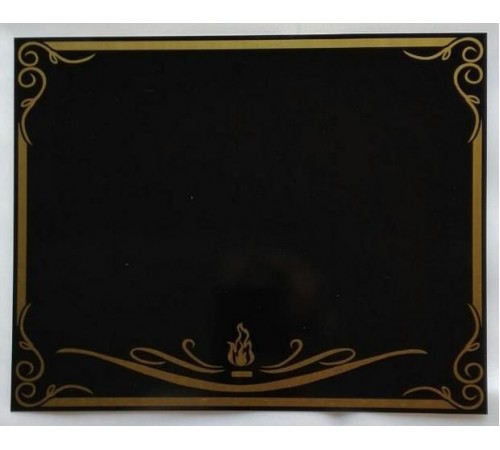 Табличка на крест черная с золотом