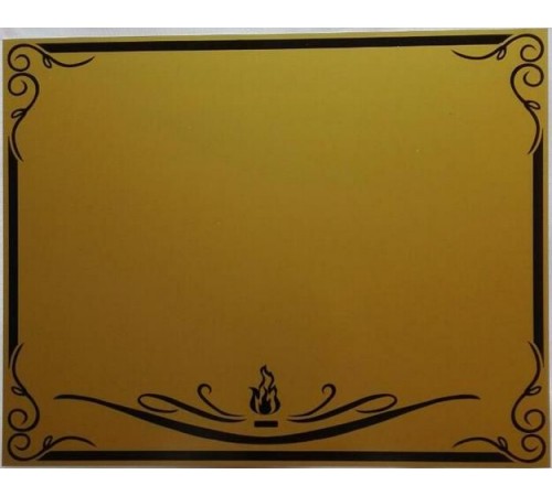 Табличка на крест золотая с черным