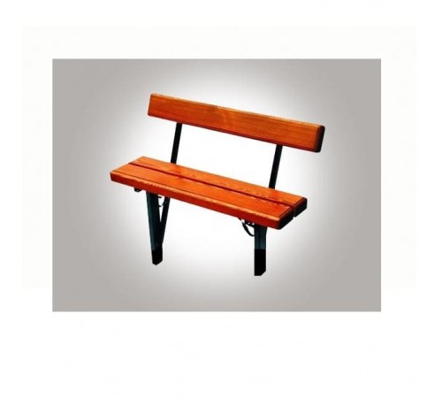 Скамейка металл/дерево со спинкой